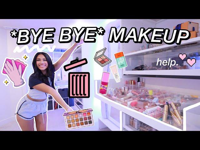 DECLUTTERING and ORGANIZING my makeup  I tried pls send help- | honeybobabear