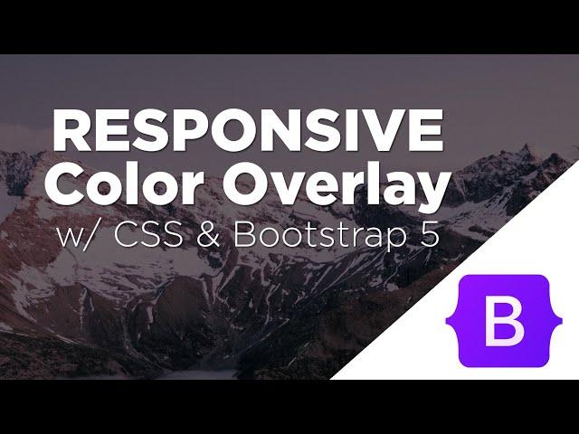 RESPONSIVE Color Overlay for Background Images in CSS