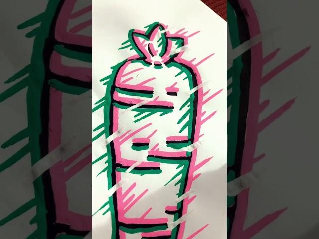 Cenoura glitch #simple #animation #artistc #Shorts #glitch #artist #posca