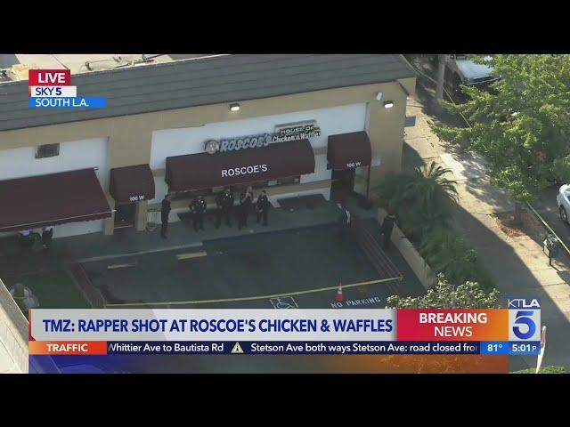 Rapper PnB Rock shot while eating at South L.A. Roscoe’s Chicken and Waffles: TMZ