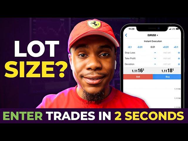 How To Calculate Lot Sizes Perfectly - Enter Forex Trades in 2 Seconds