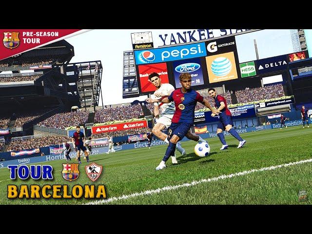 Barcelona Tour 24/25 | Yankee Stadium USA | Barcelona vs Zamalek | SG v4 Gameplay | PES 2021