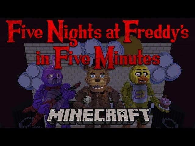 Five Nights at Freddy's in Five Minutes - A Minecraft Roller Coaster Music Video FNAF