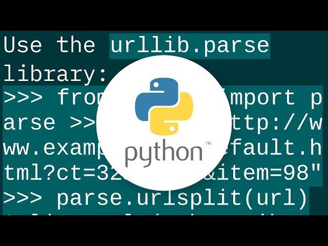 URL query parameters to dict python