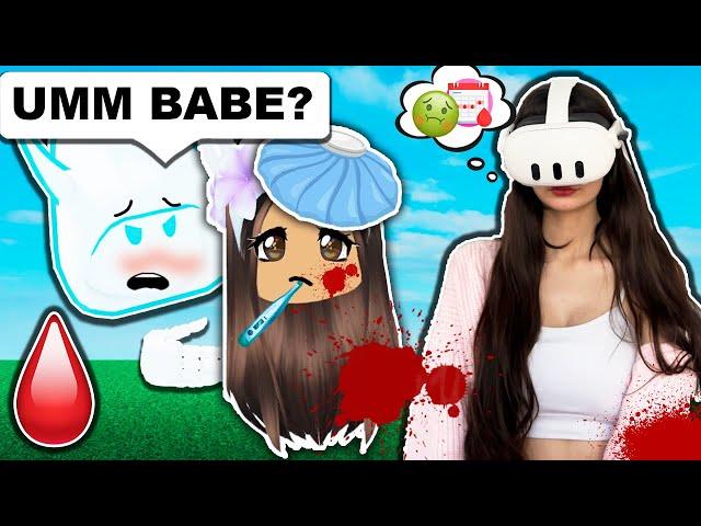 Acting Like It's My PERIOD In Front Of My BOYFRIEND.. (Roblox Vr Hands)