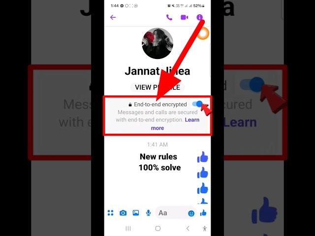 Turn off End to end encrypted on messenger (R-2) #endtoend