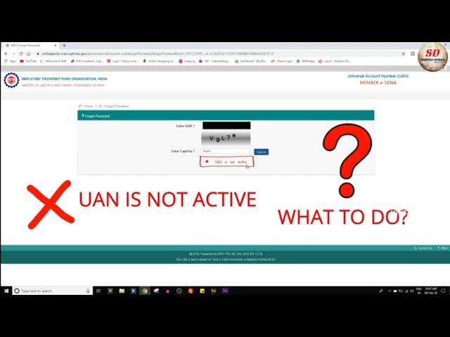 UAN is not active SOLVED | UAN activation | uan portal | 2020 solution domain