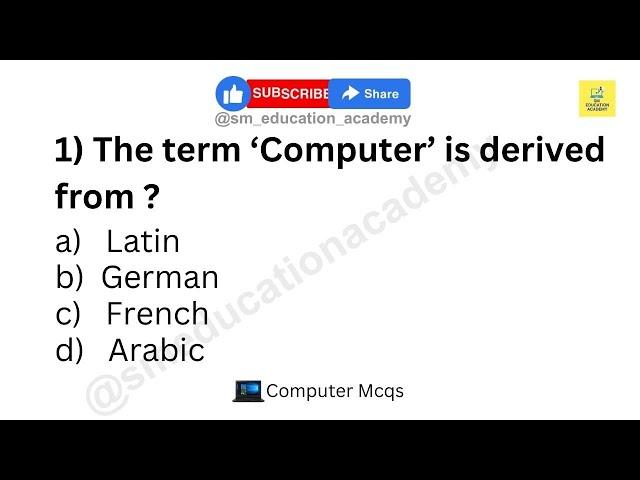 Computer Most Important MCQS |Part 1| Top 500 Computer MCQS | Test preparation #computerscience