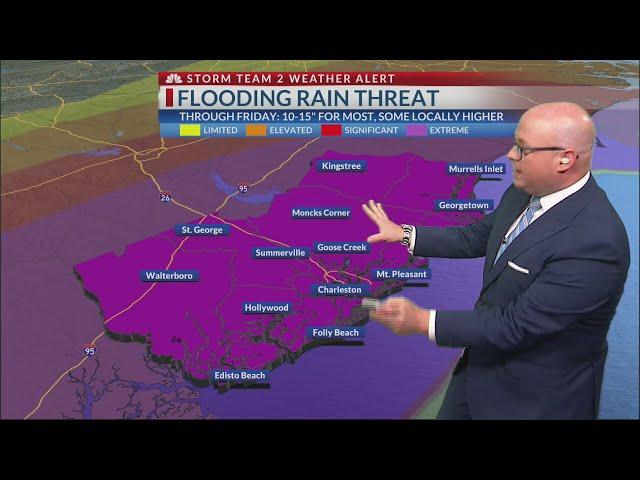 Charleston area threats and possible impacts from Tropical Storm Debby