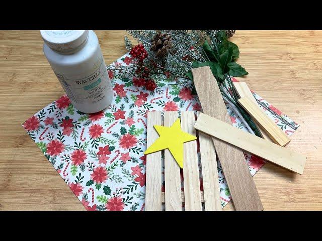  Mini Paint Stick Christmas Tree | Just Once Craft Project Series | Dollar Tree Christmas Decor 