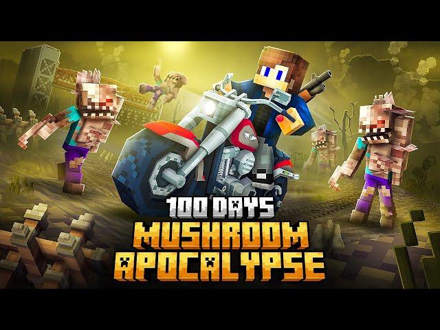 100 DAYS ON A BIKE IN THE MUSHROOM APOCALYPSE IN MINECRAFT!