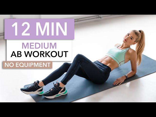 12 MIN AB WORKOUT - Medium Level / No Equipment I Pamela Reif