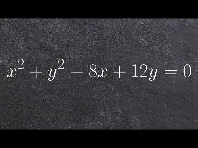 Converting a circle into standard form and then graphing