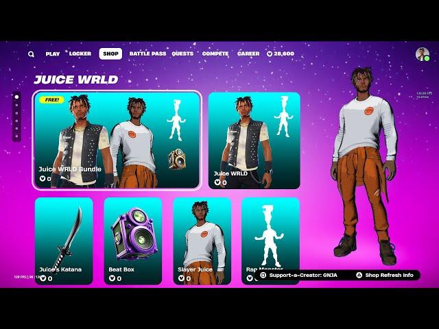 Fortnite's *FREE* Juice WRLD Skin HERE!