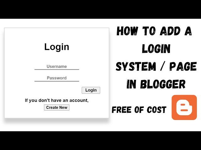 How to add a login System in blogger website | Add login and sign up on blogger