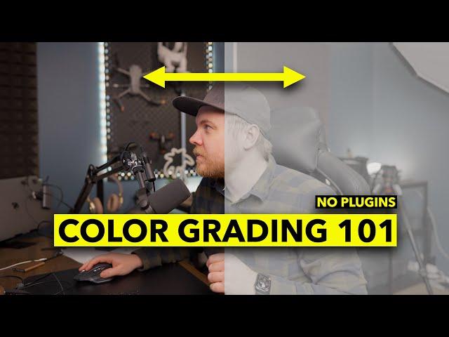 How to Color Correct & Grade with No Plugins // Beginners guide 2022