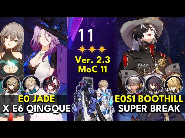 E0 Jade x E6 Qingque & E0S1 Boothill Super Break | Memory of Chaos Floor 11 3 Stars | Honkai