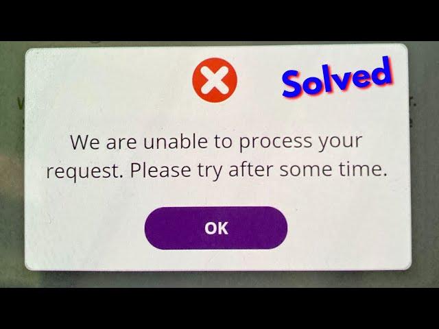 Fix yono lite sbi we are unable to process your request please try after some time