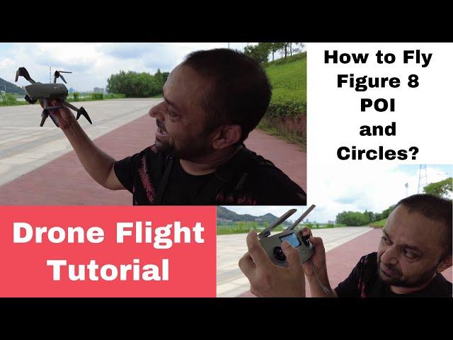 Hubsan Zino Mini Pro fly Figure 8 and POI Manually Drone Flight Tutorial