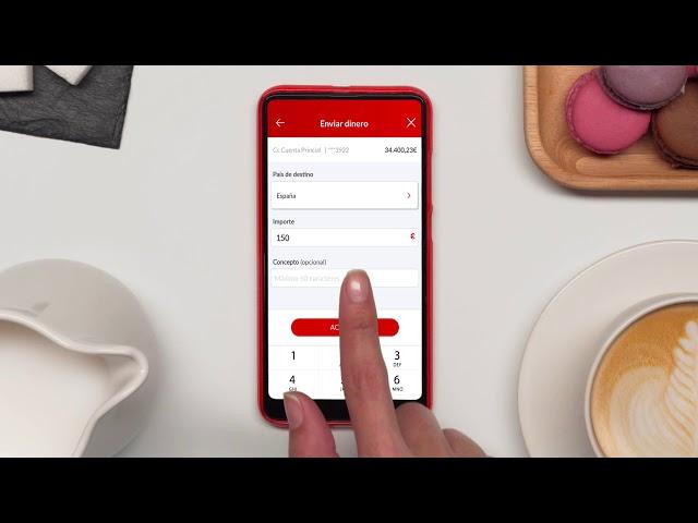 App Santander - Realizar una transferencia