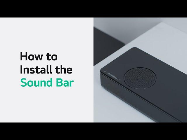 How to Install the Sound Bar