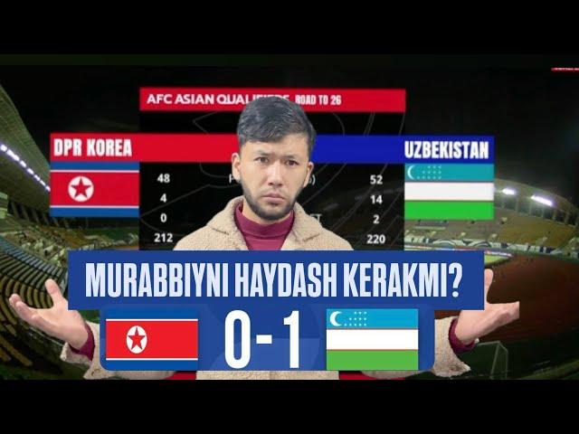 KXDR 0:1 UZBEKISTAN MURABBIYNI HAYDASH KERAKMI? Tahlil #northkoreauzbekistan