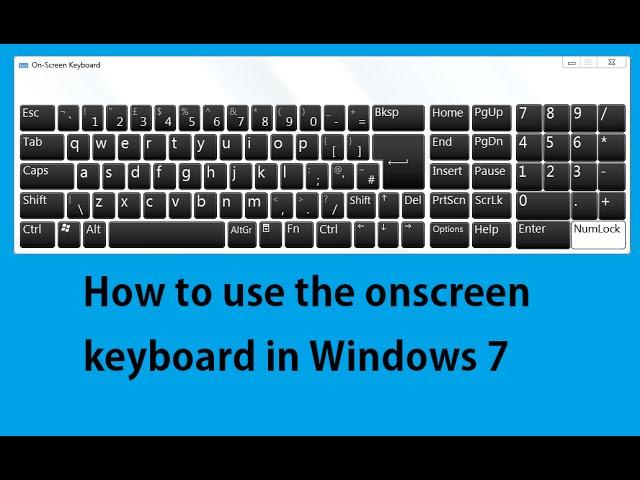 How to use the onscreen keyboard in Windows 7 | If Computer Keyboard not working solved