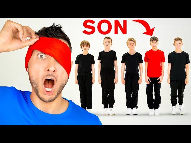 Father Tries to Find his SON Blindfolded!