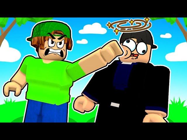 Punching YouTubers with 432,910,673 POWER in Roblox!