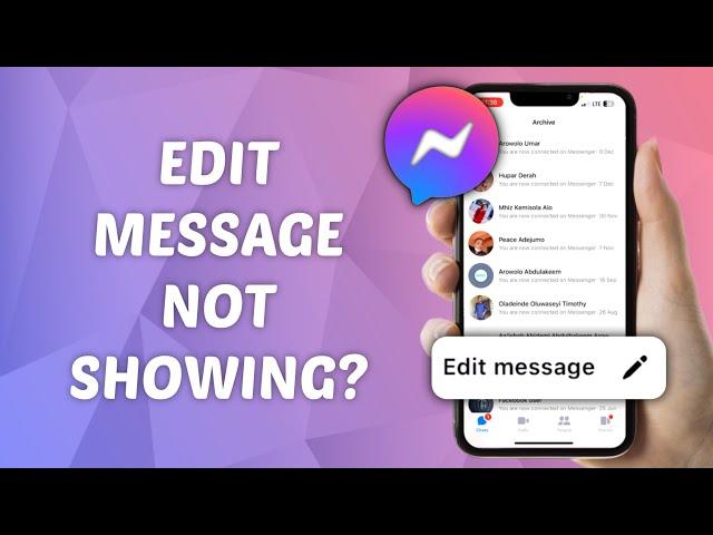 How to Fix Edit Message Not Showing On Messenger