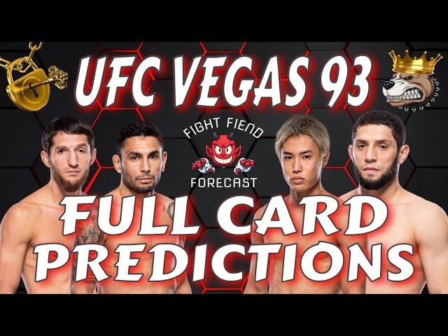 UFC VEGAS 93 FULL CARD PREDICTIONS | PEREZ VS TAIRA