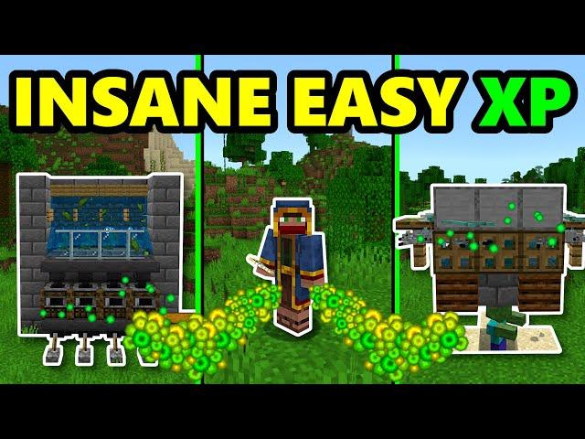 THE 3 BEST XP FARMS for MINECRAFT 1.21 BEDROCK Edition! (2025)