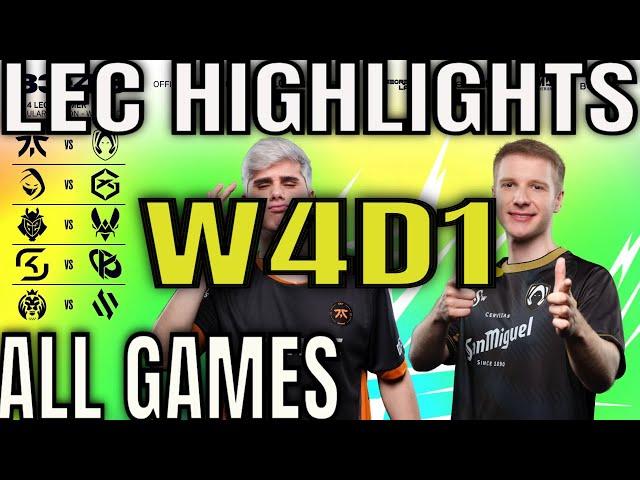 LEC Highlights ALL GAMES W4D1 | Week 4 Day 1