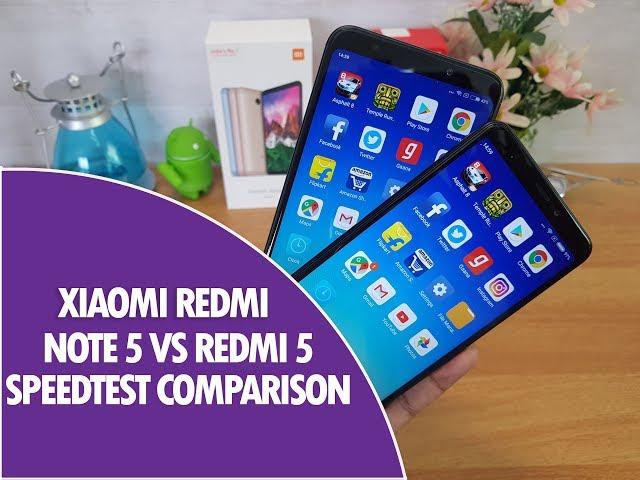 Xiaomi Redmi Note 5 vs Redmi 5 Speedtest (Snapdragon 625 vs 450) Comparison