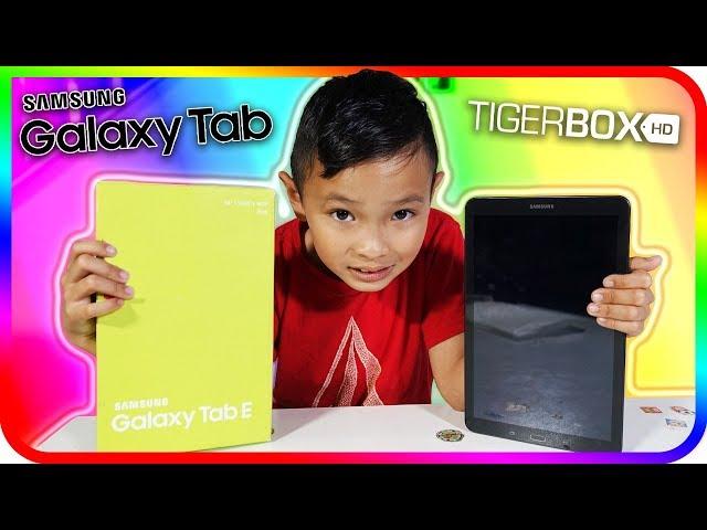 My New Samsung Galaxy Tab E! Kids Unboxing & Review - TigerBox HD