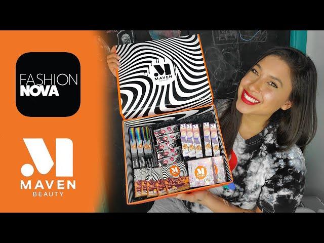 I TRIED FASHION NOVA MAKEUP LINE MAVEN BEAUTY - UNBOXING - REVIEW