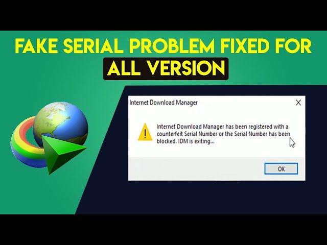 How to remove fake serial message of IDM