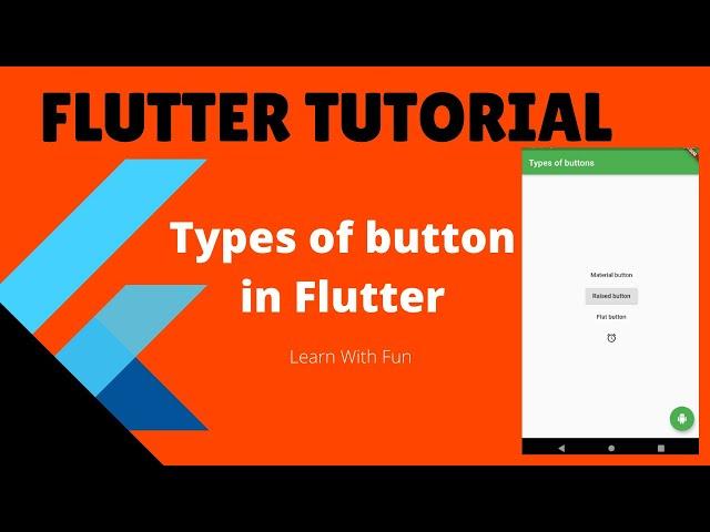 Types of Button in Flutter | flutter Tutorial 2021