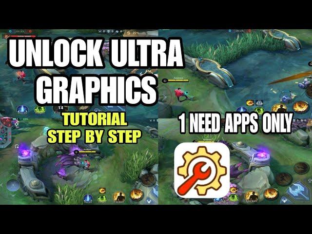 UNLOCK ULTRA GRAPHICS EASY TUTORIAL 1 NEED APP ONLY SAFE IN PLAY STORE#mobilelegends #ultragraphics