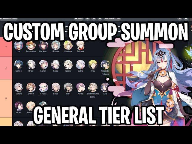 CUSTOM GROUP SUMMON TIER LIST [Epic Seven]