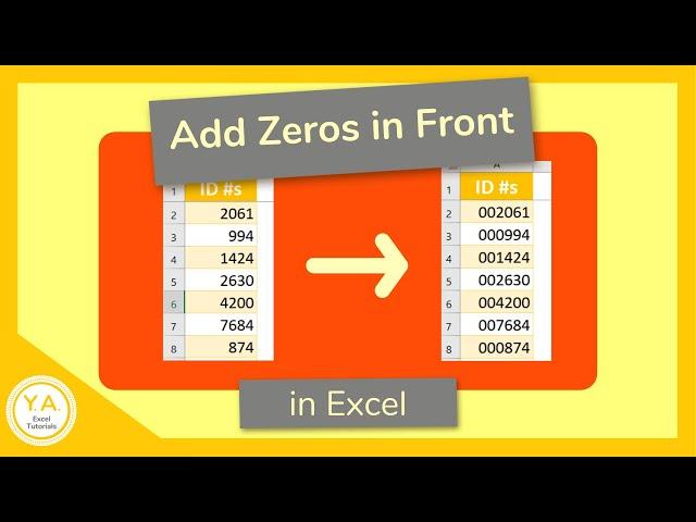 How to Add a Zero in Front of a Number in Excel - Tutorial