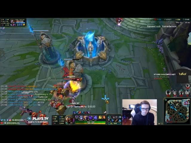 Bjergsen 1v5 ZED OUTPLAY HIGHLIGHT