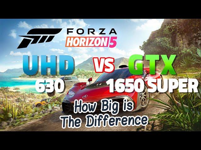 Forza Horizon 5 UHD 630 VS GTX 1650 Super | How Big is The Difference