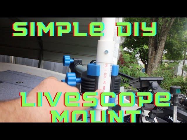 LIVE SCOPE TRANSDUCER POLE DIY (made from a bike mount) CHEAP!
