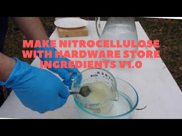 Make Nitrocellulose Or Gun Cotton With Hardware Store Ingredients!