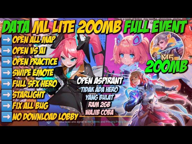 Update Data ML Lite 200MB Full Event Patch Aspirant Terbaru | Mobile Legends Bang Bang