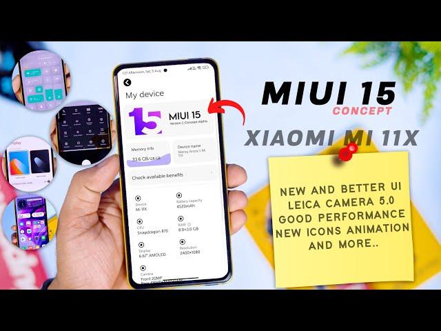 MIUI 15.0.1 Concept for Xiaomi Mi 11x, Full on different Ui and Better Performance | Premium MIUI 15