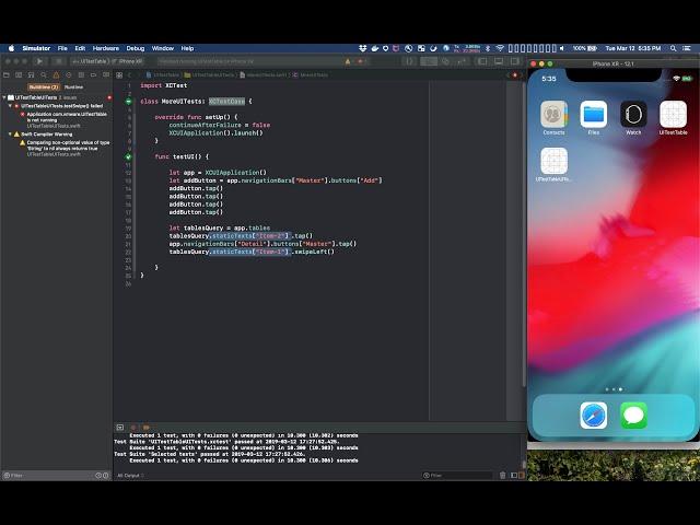 Xcode UI Unit test recording and playback