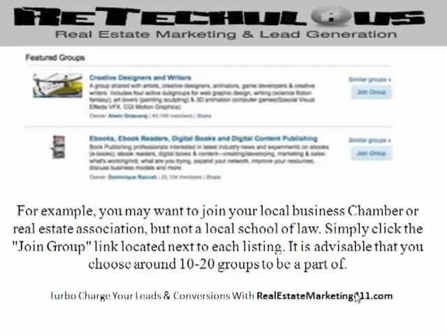 Totally Free Real Estate Marketing Tactic Using LinkedIn Groups