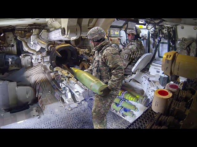 Inside US Paladin Howitzer Loading & Firing Massive Rounds Every Minute